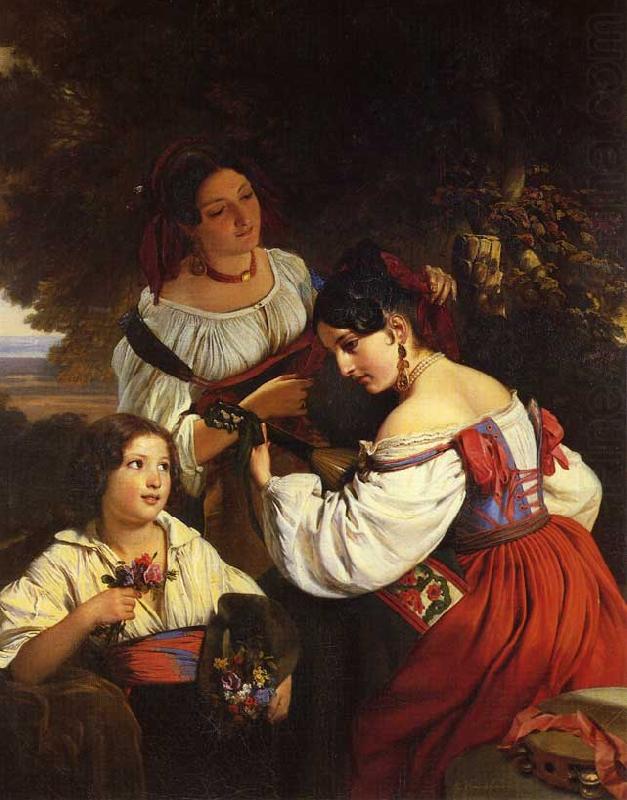 Franz Xaver Winterhalter Roman Genre Scene china oil painting image